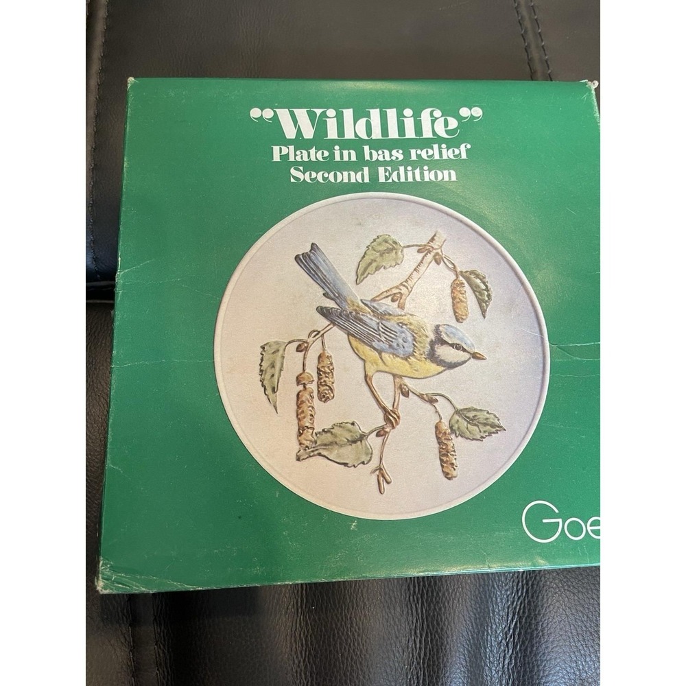 Vintage 1974 Goebel Wildlife No 2 Blue Titmouse Decorative Plate Germany‎